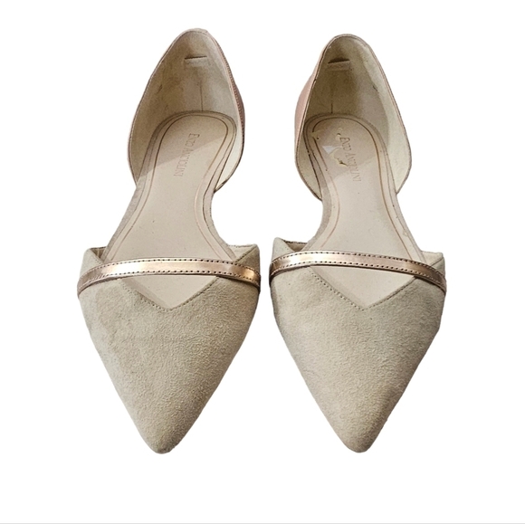 Enzo Angiolini Carmel & Rose Gold Leather Upper Ballet Flats Size 9.5 M - Picture 1 of 12